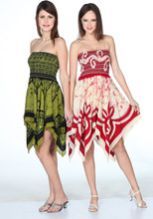 SUMMER BEACH TIE AND DYE BATIK TUBE DRESS