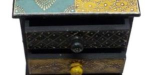 Rajasthani Handicrafts Wooden 4 Drawer Jewellery Box