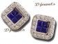 Diamond Cufflinks Blue Sapphire