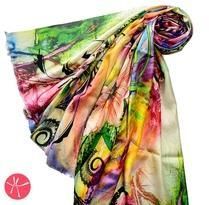 Digital Print Silk Shawl