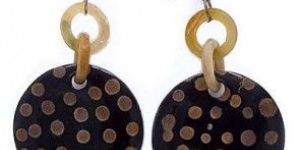 POLKA DOT HORN EARRINGS