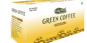 Gruner Green Coffee Bean Powder 30 Sachet Ginger Flavor