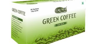Gruner Green Coffee Bean Powder 30 Sachet Tulsi Flavor
