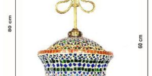 SLK_66 Mosaic Brass Fitting Holder Hanging Light