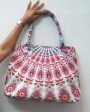 Indian Designer Cotton Beach Bag Large Mandala Shopping Purse Boho Bag