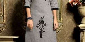 Grey Khadi Cotton Kurti