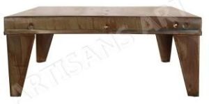 RUSTIC GALVANIZED METAL FOOT STOOL