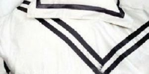 CUSHION COVER W/BLACKSTRIPES ON BORDER