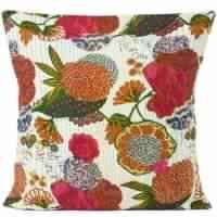 Handmade Kantha Work Tropicana Floor Pillow