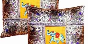 Printed Silk Cushion Covers