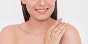 Metal Statement Gold Chain Bracelet