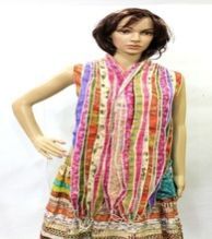 Handmade Vintage Silk Sari Recycled Scarves Stoles Patchwork Scarf