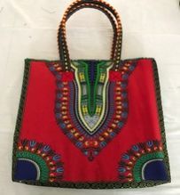Traditional African Dashiki Kente Print Hand Bag or Tote Bag