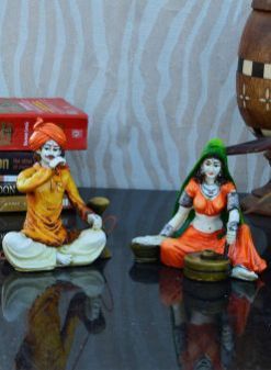Set of 2 Handcrafted Rajasthani Figurines