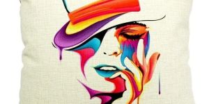 Digital Printed Custom Made Cushion Cover Cotton