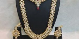 Indian Artificial Imitation Gold or Silver Plated Jewelry Sets Kundan Jewellery