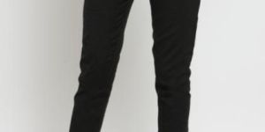 Laabha Women Linen Black Color Ankle Length Trouser