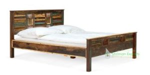 Refreshing Multicolour Wooden Bed Bedroom Set