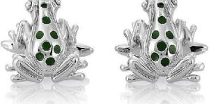 AQUA FROG CUFFLINKS FOR MEN