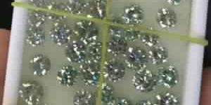 Green Color Genuine Loose Moissanite Lot for Rose Gold Rings