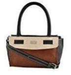 Tan AND Off-White Handbag