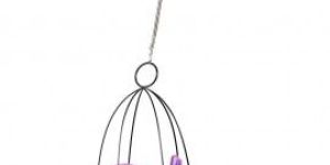 Wonderland Wobbling Bird in a Cage Hanging Decor