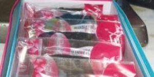 Ladies Plain Blue & Black Bra