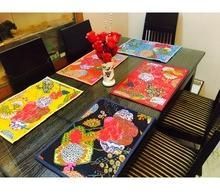 Indian Handmade Vintage Kantha Tableware Pads Furniture Cloth Kitchen