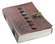 Seven Stone Leather Embossed Blank Note Book Journal