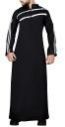 BLACK THOBE WITH WHITE STRIPE ON CHEST