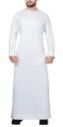 WHITE EMIRATI THOBE WITH ZIPPER