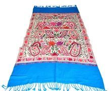 Crewel Work Embroidery Wool Shawls