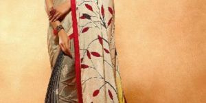Digital Print Satin Chiffon Saree