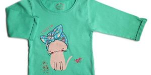 DIGITAL FABRIC APPLIQUE TURQUOISE BLUE TOP