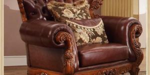 Teak-wood Hand carved Luxury Wooden Arm Chair