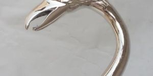 ANTIQUE SILVER DESIGNER SWAN FACE HANDLE WOODEN VINTAGE WALKING CANE STYLE STICK