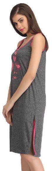 CLOVIA COTTON RICH NIGHTDRESS WITH GRAPHIC PRINT