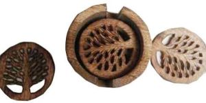 Wooden Carved Coaster