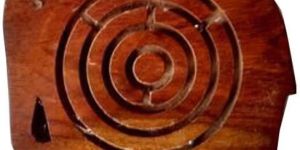 Wooden Elephant Shaped Maze Game