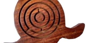 Wooden Turtle Shaped Maze Game