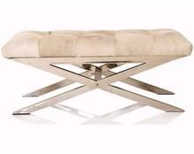 Designer Hair on Leather Bench Furniture