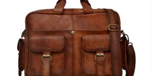 Genuine Vintage Handmade Leather Journal Messenger Bag