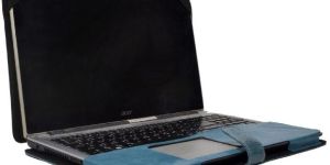 Leather Notebook Hard Case Laptop Bag