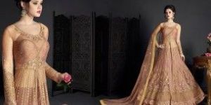 Raazi Rama Net Fabric Embroidery Work Anarkali Suits