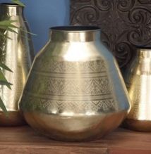 Brass Nickel Polished Vases for Home Decor