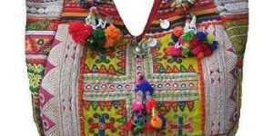 Embroidery Matka Handbags Travel and Shoulder Bag