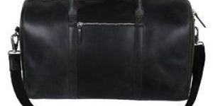 Black Leather Messenger Bag