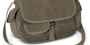 Canvas Leather Messenger Bag