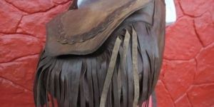 Handmade Leather Fringe Bag