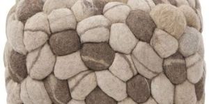 Wool Pebble Pouf